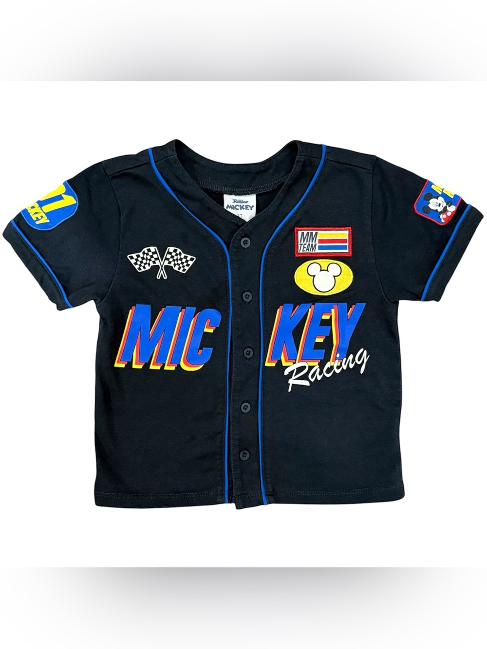 Disney Mickey Mouse Racing Jersey Toddler 3T Black